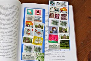 Easy Kid Craft: postage stamp bookmarks