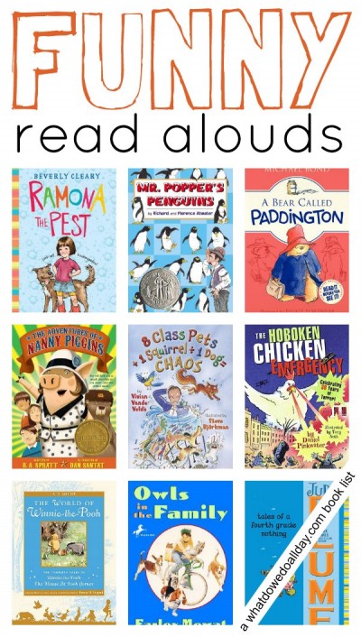 10 funny chapter books to read aloud to kids. Click through for the entire list. 