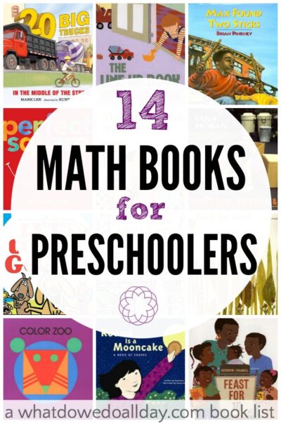 Math books for preschoolers, kids ages 3 to 5. 