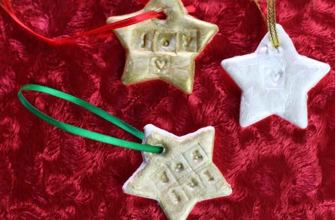 DIY clay ornaments for kids to make at home.