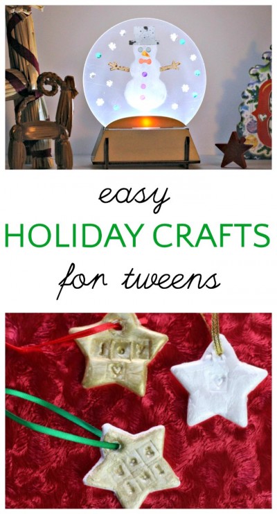 Easy Christmas crafts that tweens can do on their own. Fun for the holidays. 