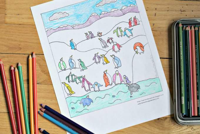 waddles the penguin coloring pages - photo #45