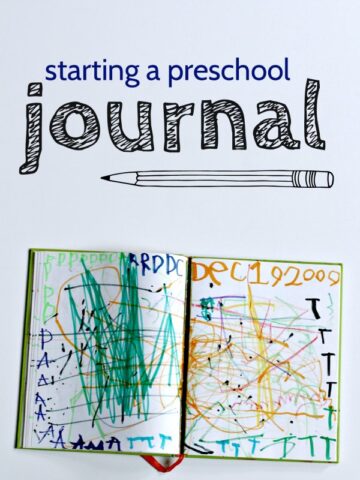 Preschool journal. Start journalling with your preschooler at home.