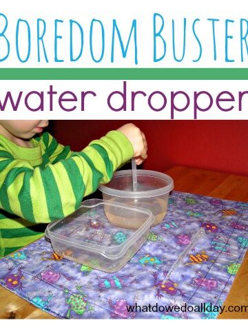 Great boredom buster for kids! Water dropper transfer activity.