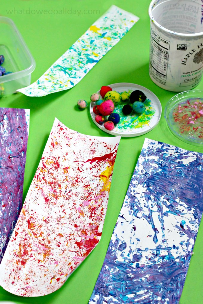 Fun active art container painting.