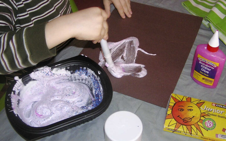 Painting with puffy paint