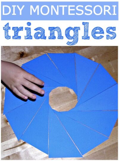 homemade montessori triangles