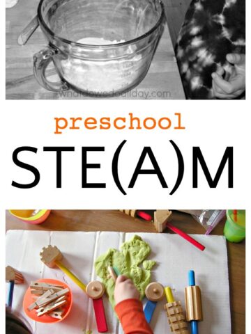 Play dough is the perfect activity for preschool STEAM and STEM play.