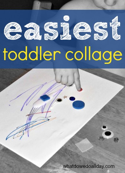 Simple toddler collage art activity