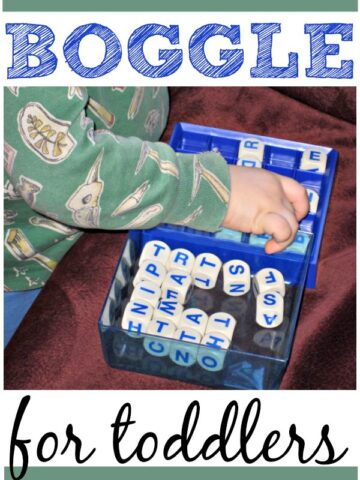 Using Boggle game with toddler or preschoolers