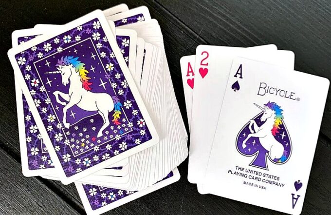 Unicorn playing cards