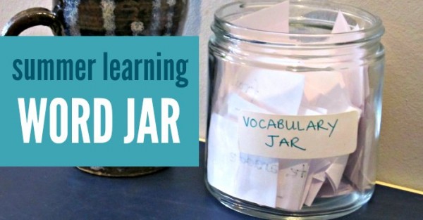 Vocabulary word jar for literacy