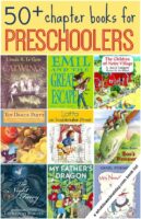 Chapter books for preschoolers and 3 year olds.