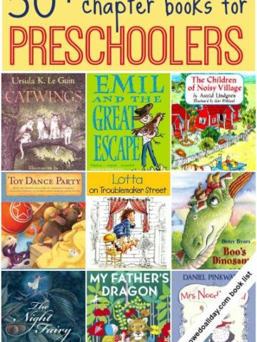 Chapter books for preschoolers and 3 year olds.