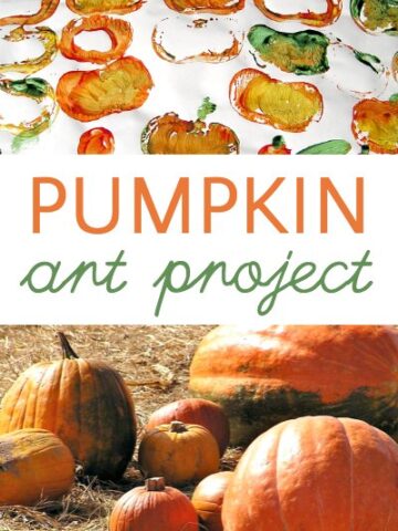 Super easy mini pumpkin prints art project for kids.