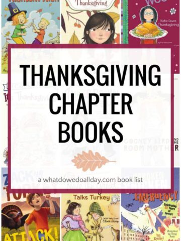 Thanksgiving chapter books for kids ages 5 and up.