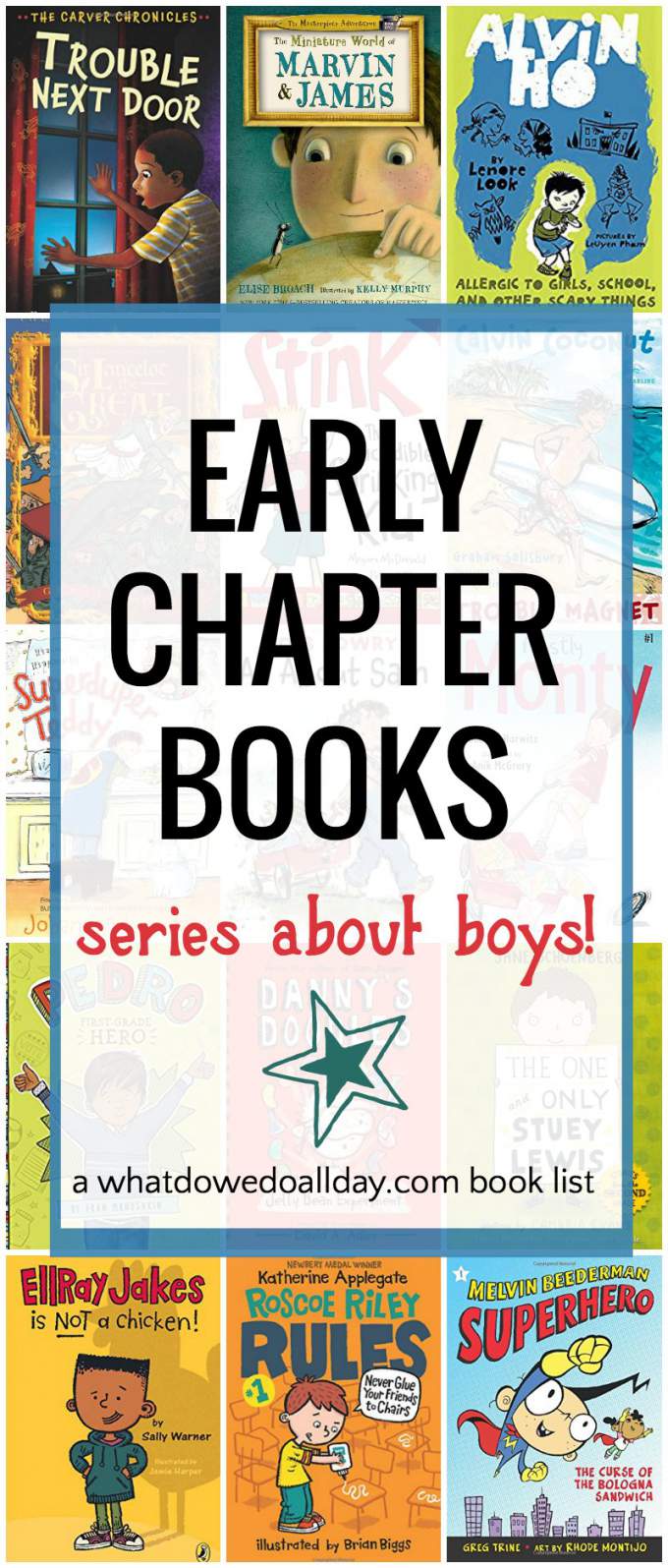 Best early chapter books series about boys for kids ages 6-10