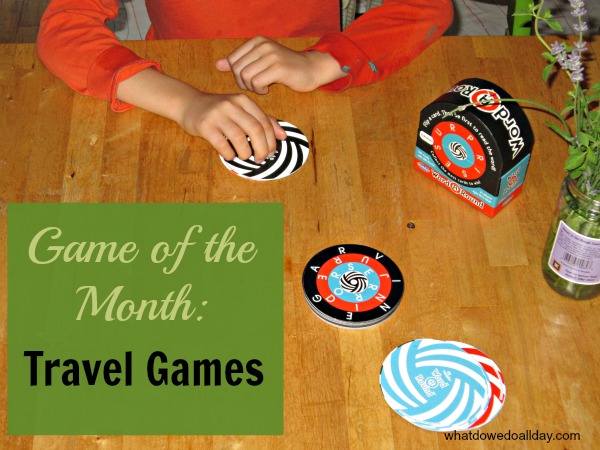 A selection of our favorite games to keep kids buys on car rides and airplane trips.