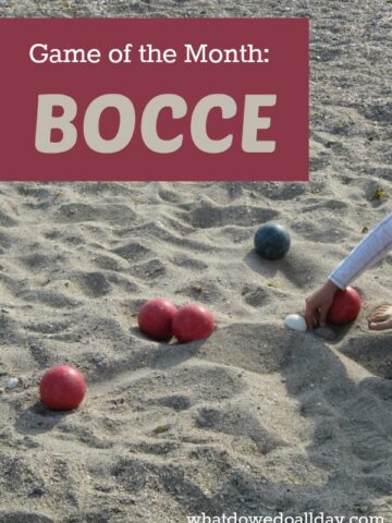 Bocce ball is a fun outdoor game kids can play at home or even at the beach