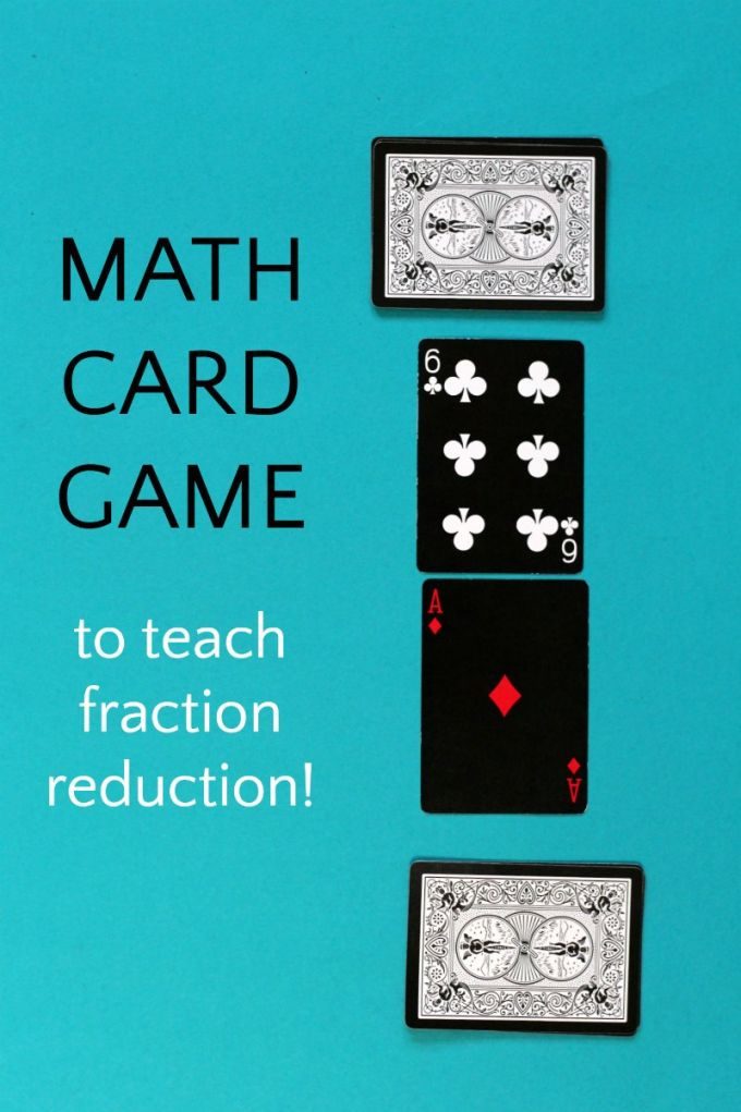 Math card game to teach fractions