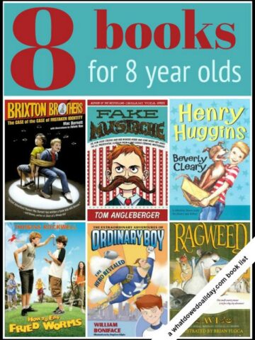 Books for 8 year old boys (and girls!). Click through for entire list.