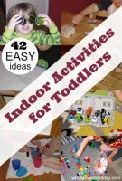 Super easy ideas for toddler indoor activities.