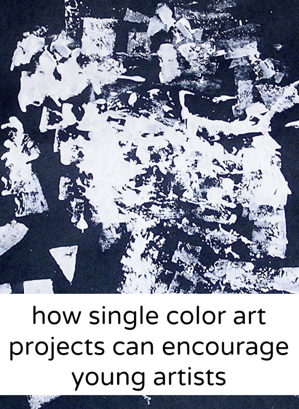 Inspire creativity in kids with a single color art project
