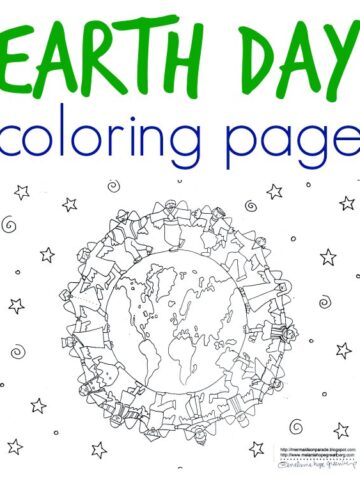 Free Earth Day coloring page to print
