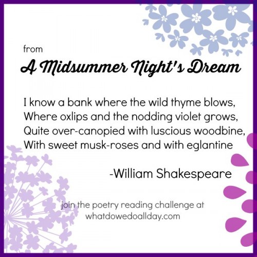 Poem selection from A Midsummer Night's Dream
