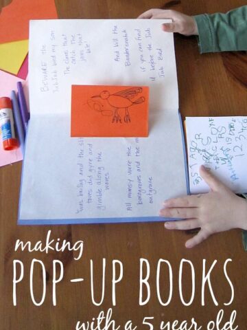 How to make a pop up book with your kids. This is actually an easy project!