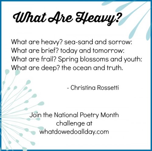 Christina Rossetti poem for National Poetry Month