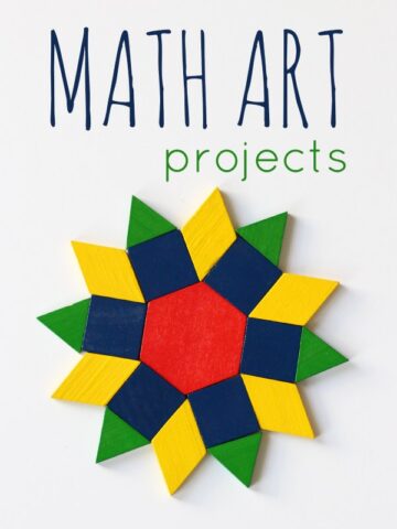 Math art projects and ideas for kids. Over a dozen ideas to inspire creativity.