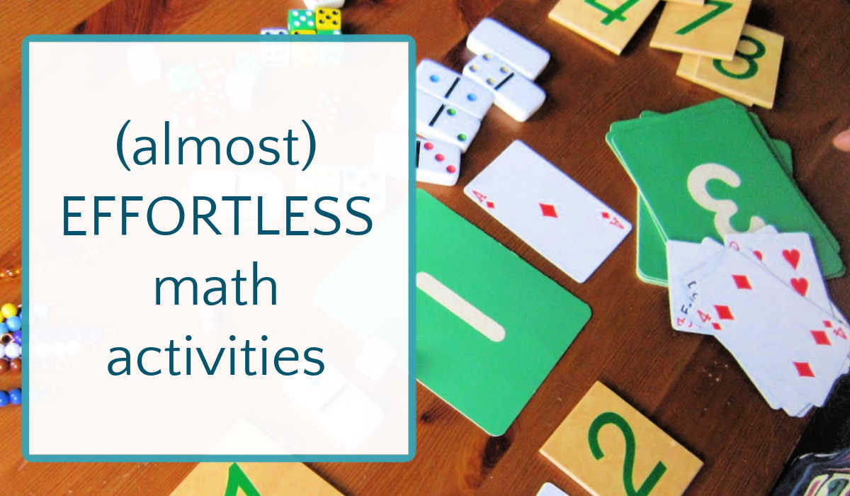 Objects with numbers on a table. 