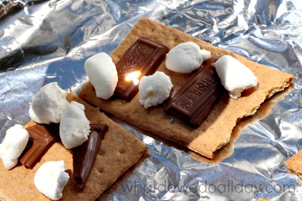 How to make solar s'mores. Two ways.
