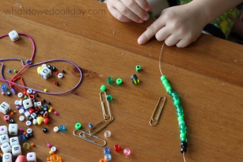 Make beaded paperclip bookmarks
