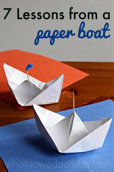 Lessons I learned while making paper boats with my son. 