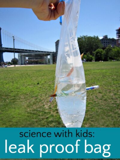 Leak proof bag science experiment. Simple and fun.