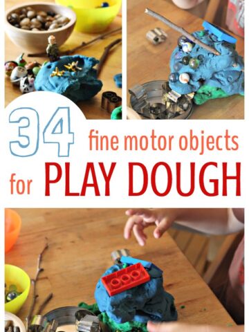 Play dough ideas and activities for fine motor work.