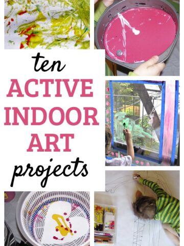 Boredom busters for rainy days. Fun active art projects that can be done indoors.
