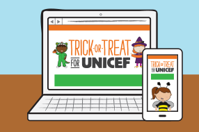Graphic for Trick or treat for UNICEF online