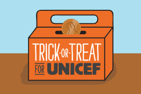 Graphic for Trick or Treat UNICEF box.