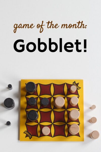 Gobblet game is a strategy 4 in a row game. Tips for playing with kids. 