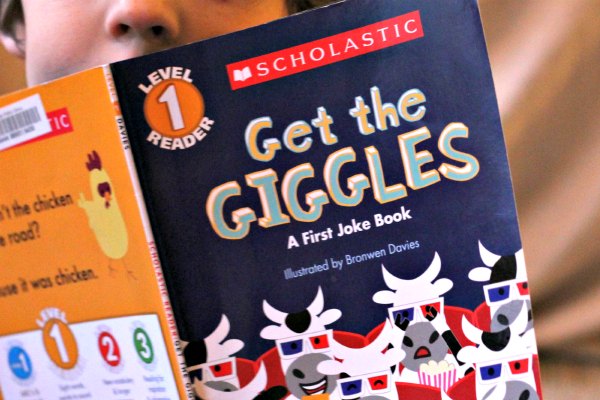 Using joke books to teach kids how to read. 