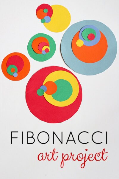 Fibonacci art project. Great S.T.E.A.M. math art project.