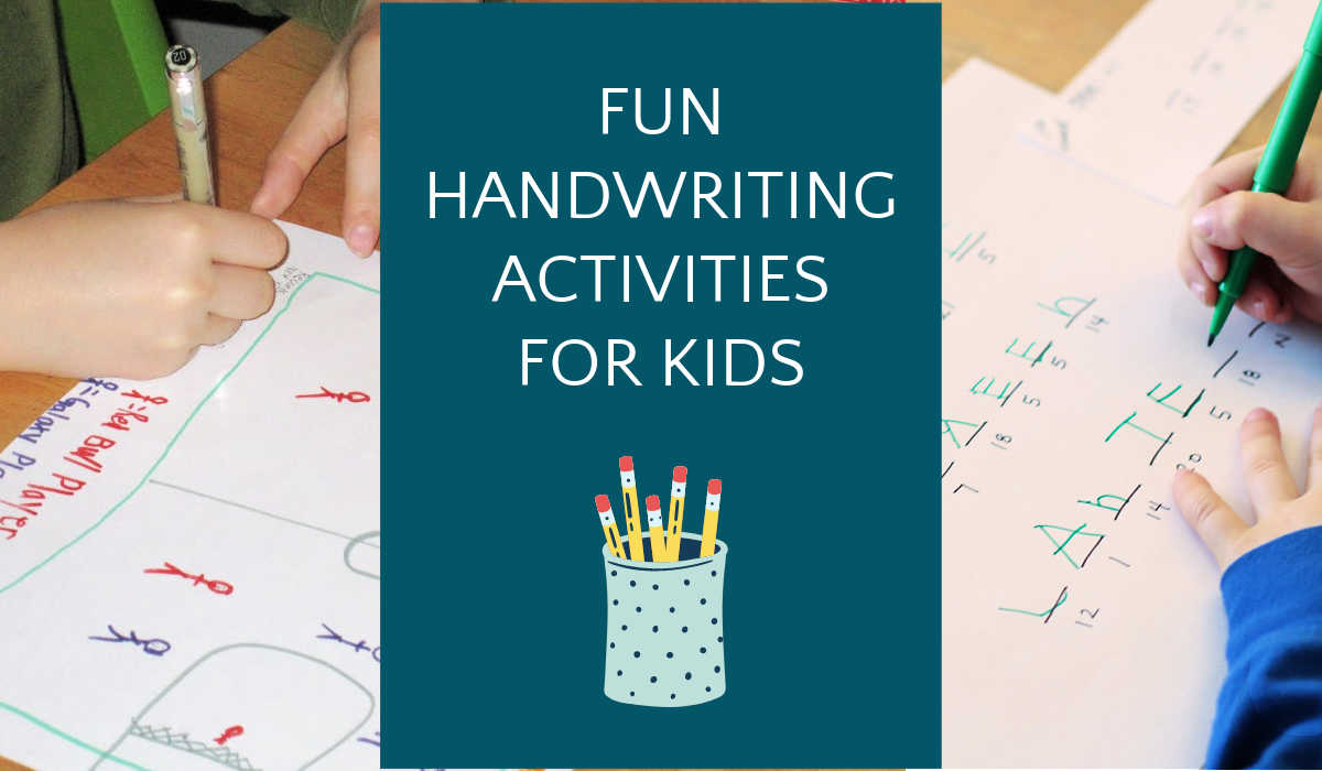 Children engaging in fun handwriting activities