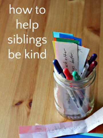Help siblings get along with this technique to reinforce kindness.