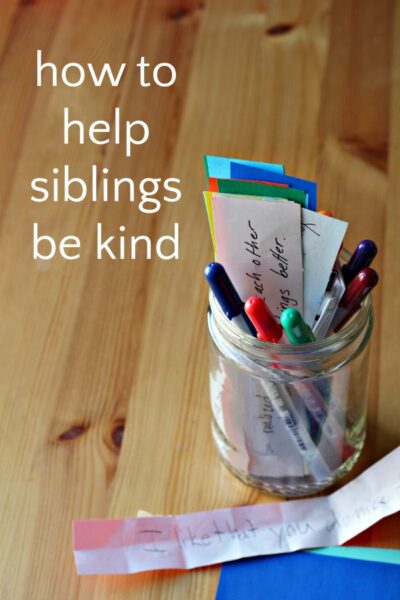 Help siblings get along with this technique to reinforce kindness.