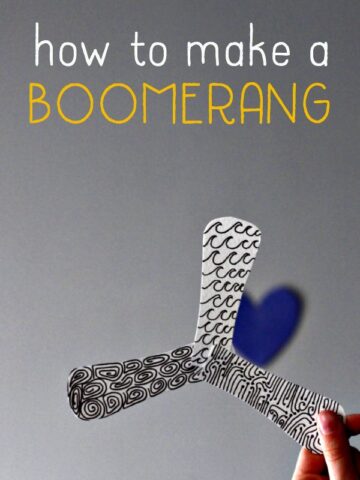 How to make a paper indoor boomerang.