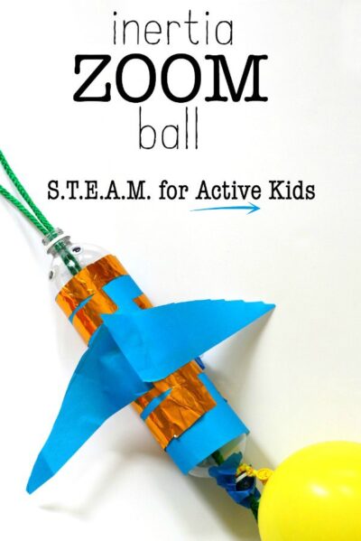 Inertia Zoom Ball science project for kids. 