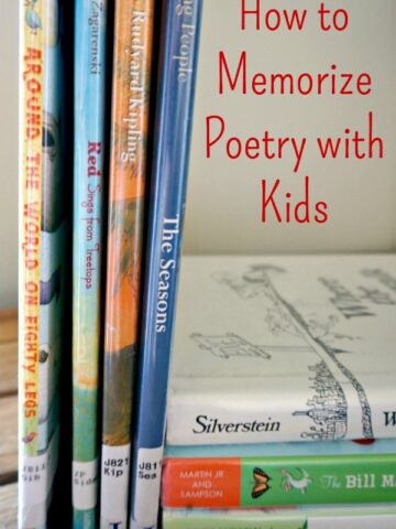 Tips to help you memorize poetry with kids. Great family literacy activity.